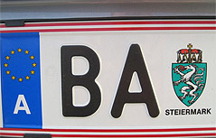 Autokennzeichen BA