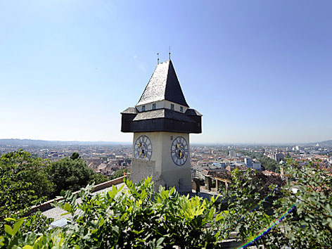 Grazer Schlossberg mit Uhrturm