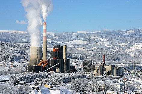 Kraftwerk Voitsberg im Winter