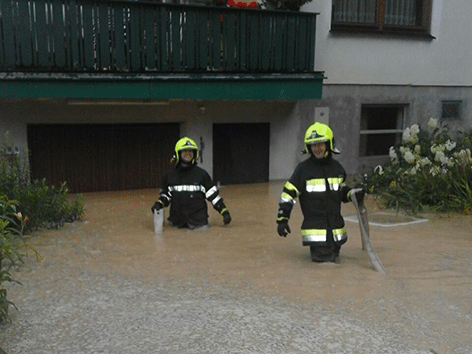 Unwetter Feuerwehr Überflutung