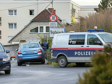 Polizeikräfte in Trofaiach in der Steiermark