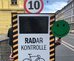 Aktion "RADar" Radarkästen Radfahrer Raser