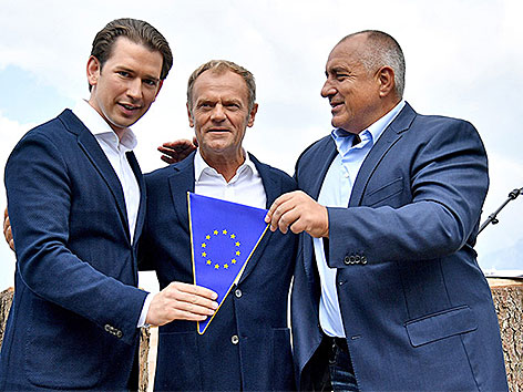 Kurz, Tusk und Borissow auf der Planai