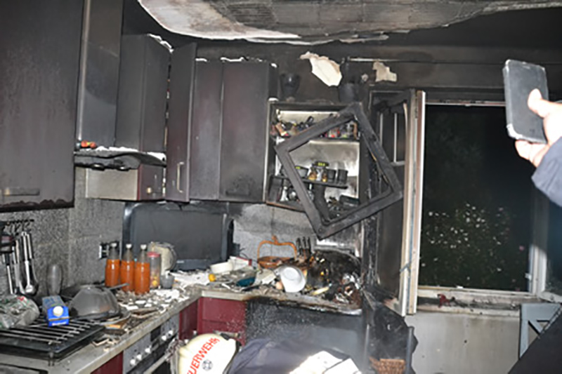 Bei dem Brand in Hochenegg  wurde die gesamte Kücheneinrichtung zerstört