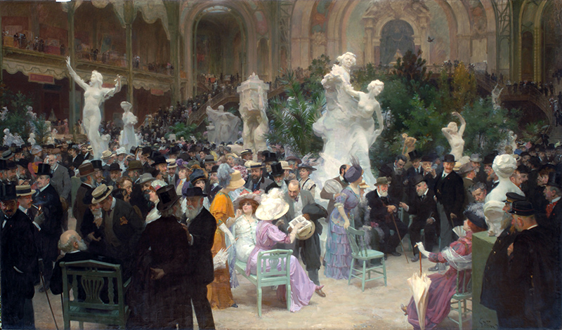 "Un Vendredi au Salon des Artistes Français" von Jules-Alexandre Grün (1911) Musée des Beaux-Arts