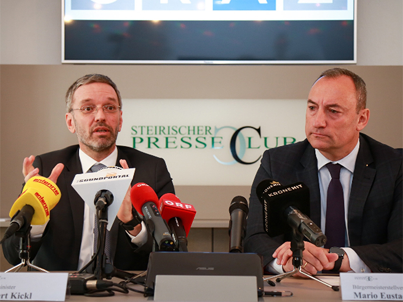 Innenminister Herbert Kickl und Vizebürgermeister Mario Eustacchio