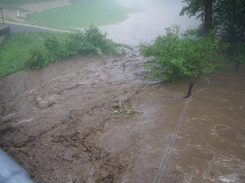 Schweres Hagelunwetter in Fischbach mit Überschwemmungen